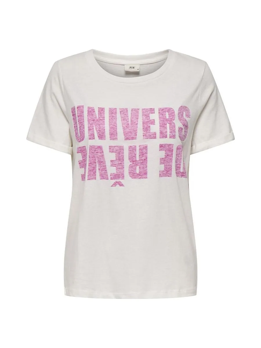 T-shirt Blanc/Rose Femme JDY Kitty 2