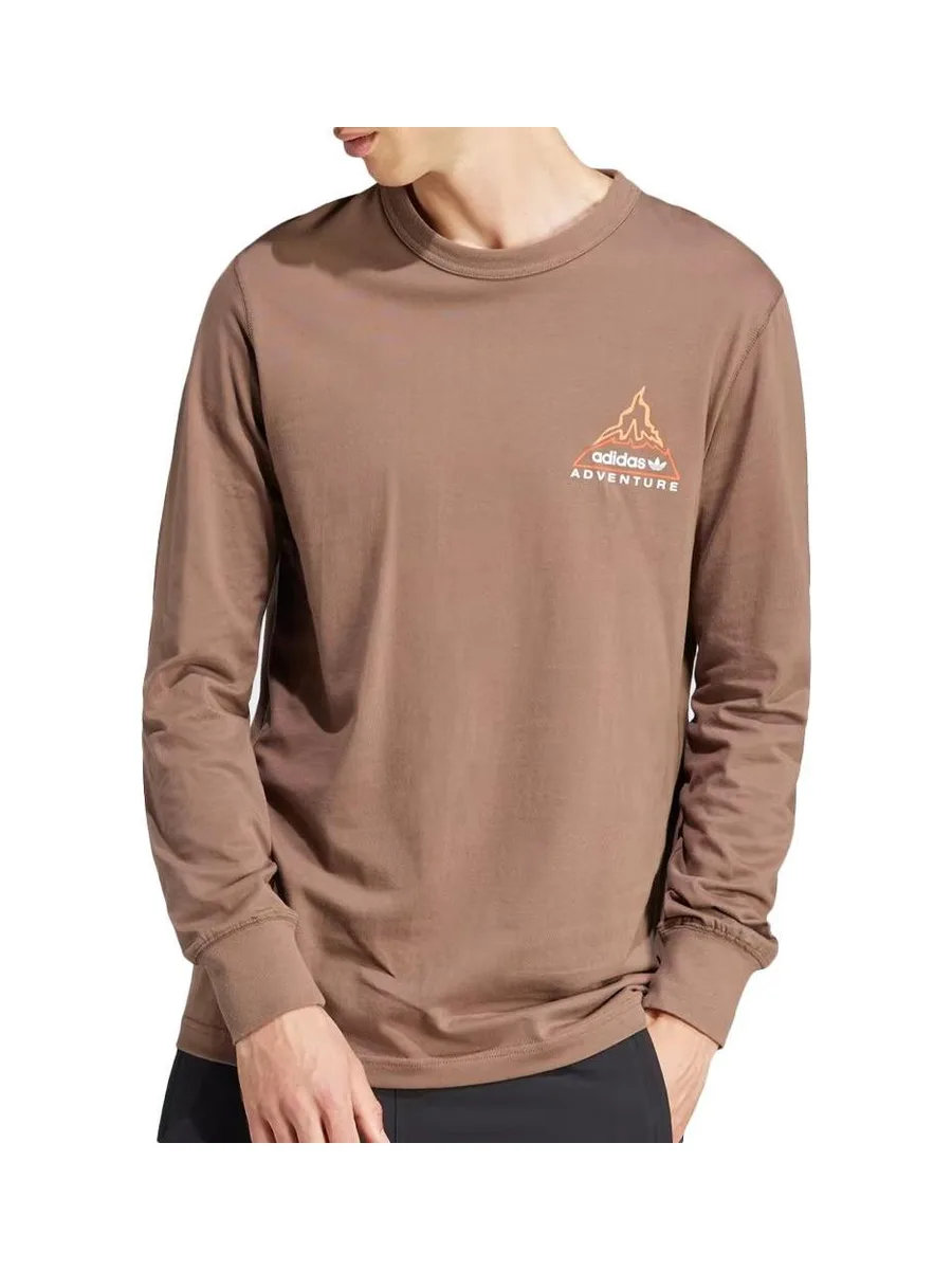T-shirt Marron Homme Adidas Adv Volcano 2
