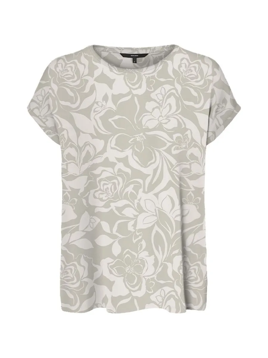 T-Shirt Beige/Blanc Femme Vero Moda Mava 2