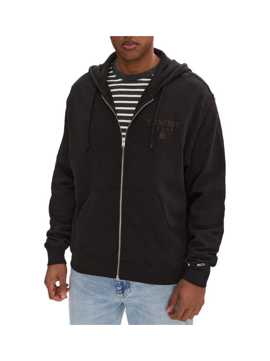 Sweat Zippé Noir Homme Tommy Hilfiger Varsity Tona 2