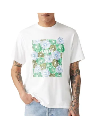 T-shirt Blanc/Vert Homme Levi's Graphic Tees 1