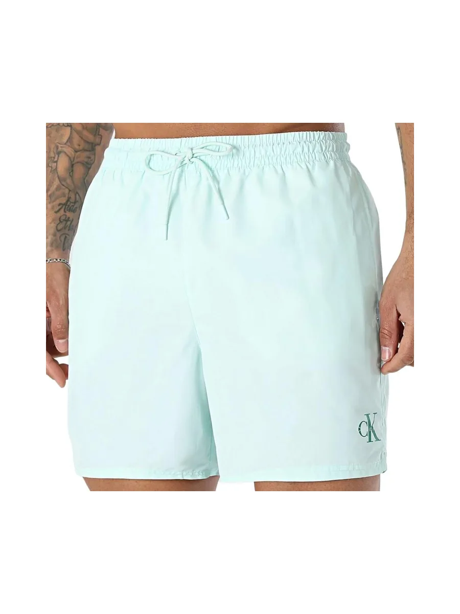 Short de bain Vert Homme Calvin Klein Jeans Drawstrings 2