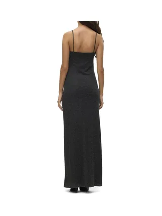 Robe Moulante Noir/Argenté Femme Vero Moda Kanva Ankle 2