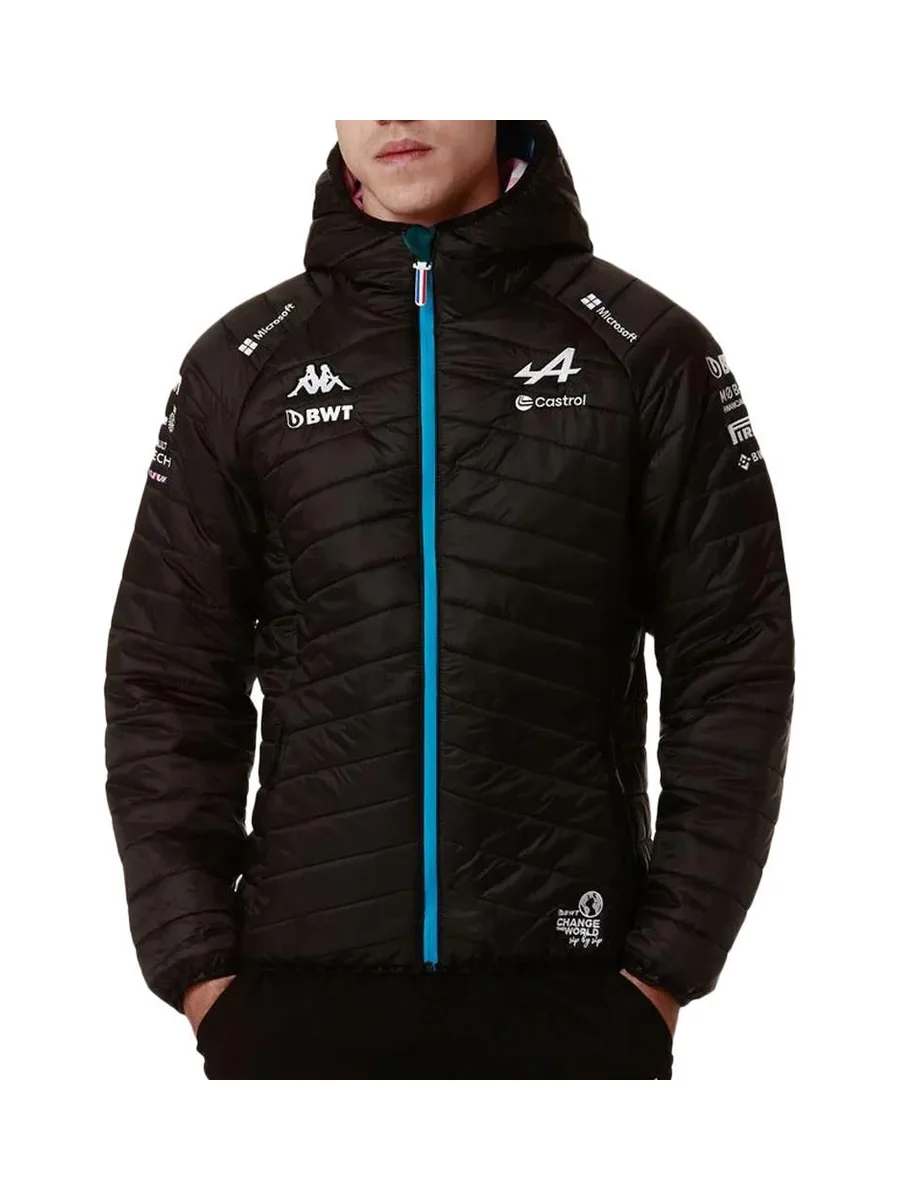 Doudoune Noire/Turquoise Homme Kappa Aboucou Alpine F1 2