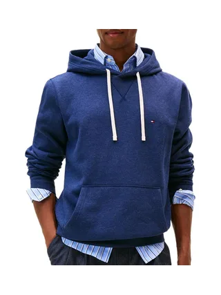 Sweat à Capuche Bleu Foncé Homme Tommy Hilfiger Seasonal Fleece 1