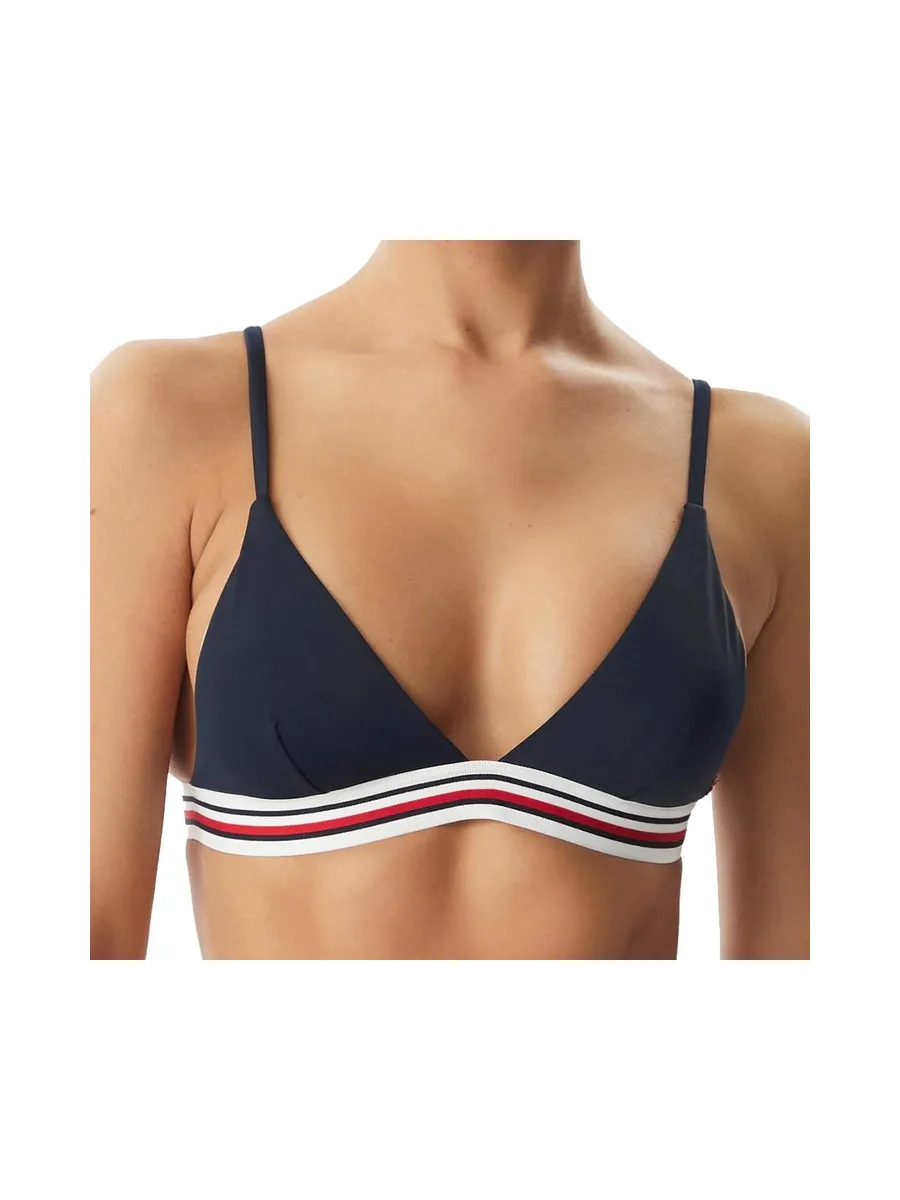 Haut de bikini Marine Femme Tommy Hilfiger Triangle 2