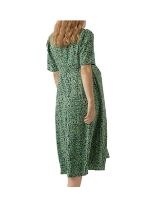 Robe de Grossesse Verte Femme Vero Moda Marternity Janina 2