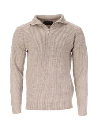Pull 1/4 Zip Beige Homme RMS26 Camioneur 1