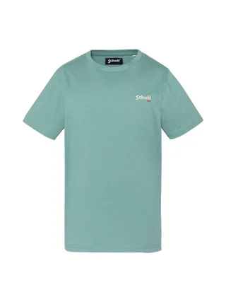 T-Shirt Vert/Bleu Garçon Schott RODE 1