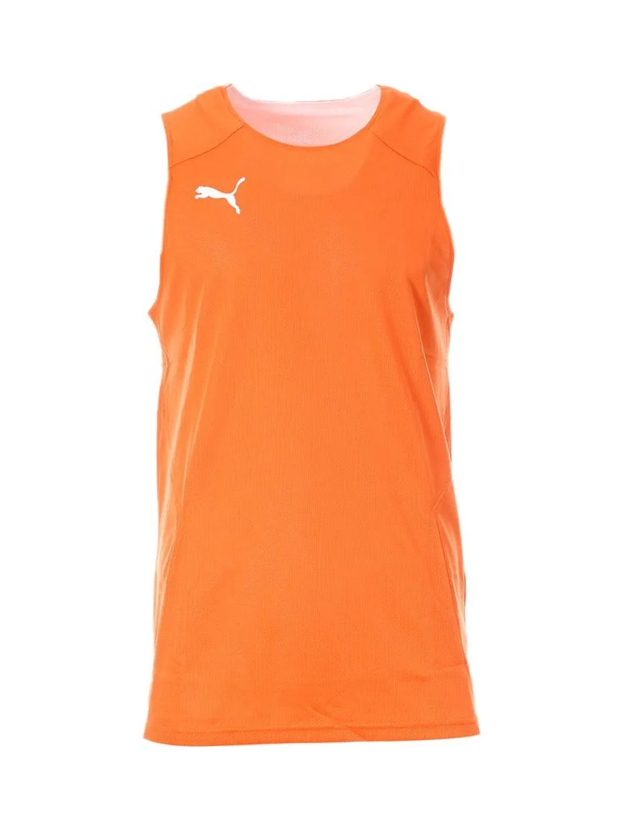 Débardeur Blanc/Orange basketball Homme Puma Réversible 2
