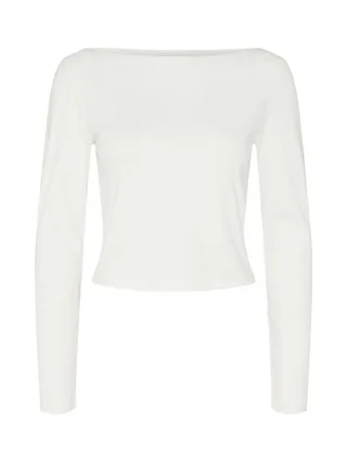 T-Shirt Manches Longues Blanc Femme Pieces Minna 1