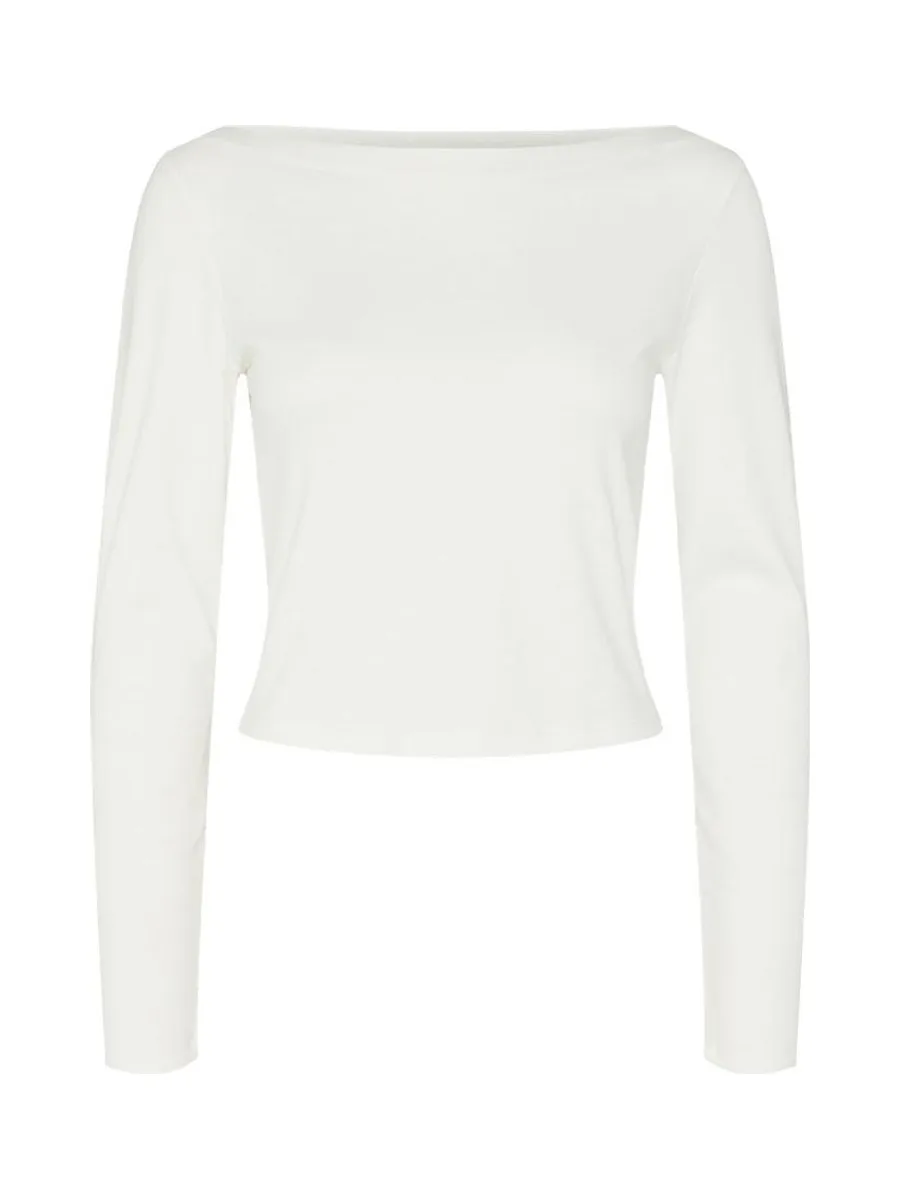 T-Shirt Manches Longues Blanc Femme Pieces Minna 2