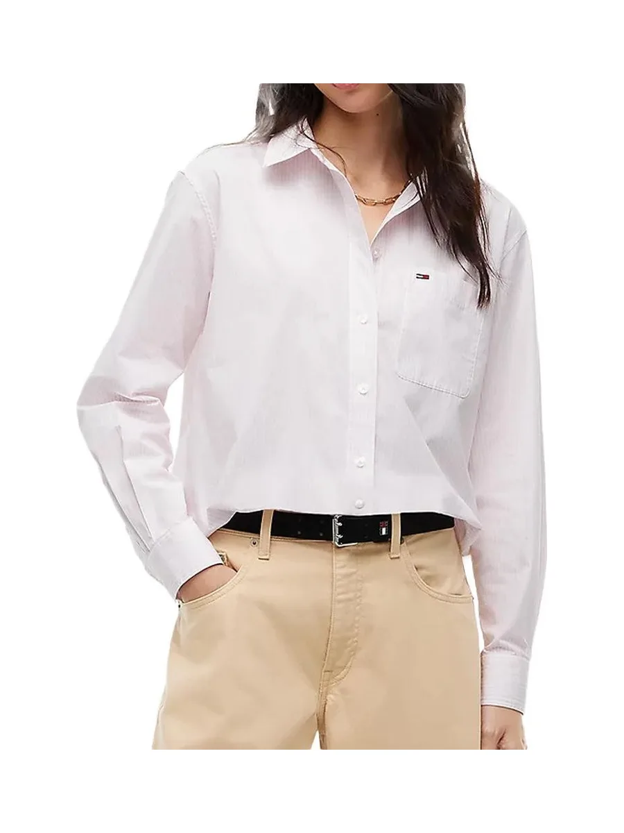 Chemise Blanche/Rose Femme Tommy Hilfiger Essential Sh 2