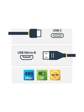 Cable - USBC to Micro USB - 0.5m 2