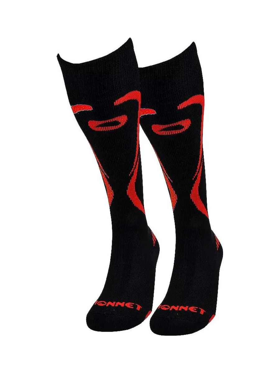 X1 Paire de Chaussettes Noir/Rouge Mixte Junior Monnet Easy Ride Kids 2