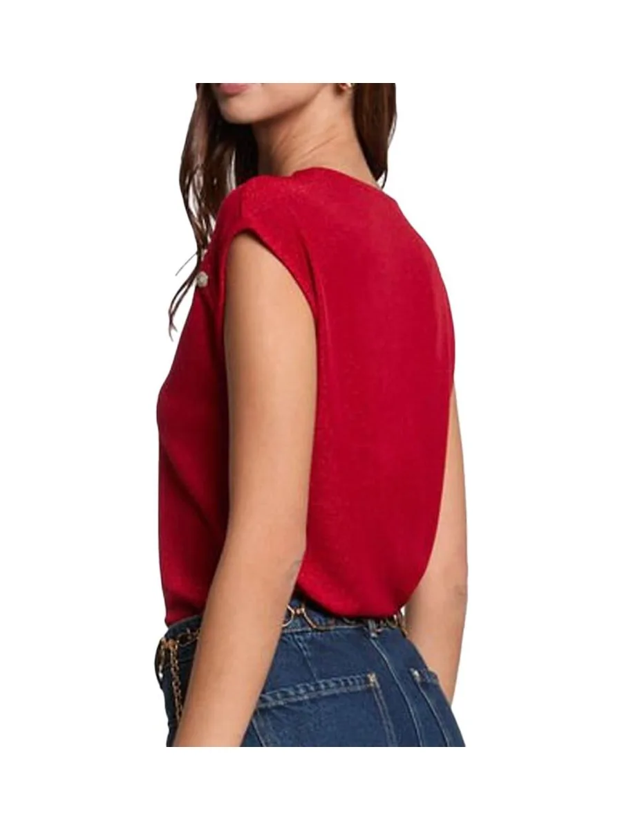 T-Shirt Rouge Femme Morgan DILI 3