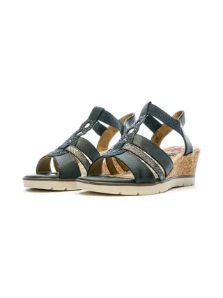 Sandales compensées Bleu Femme Relife Jinkat 6