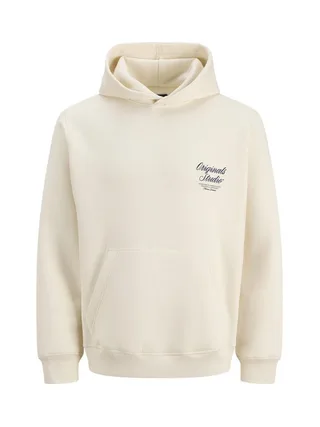Sweat à Capuche Beige Homme Jack & Jones Typo 1