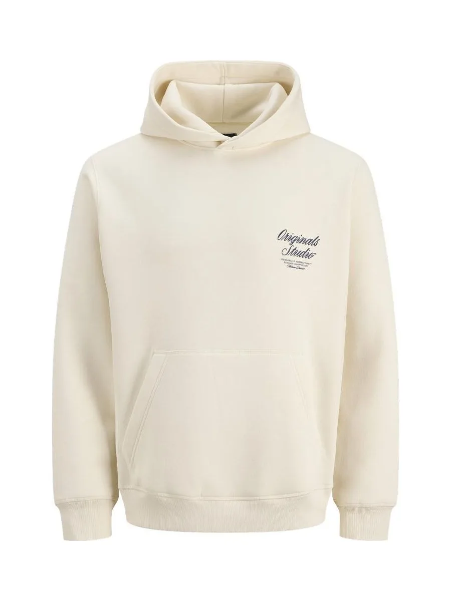 Sweat à Capuche Beige Homme Jack & Jones Typo 1