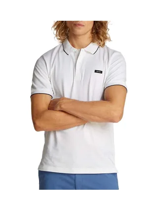 Polo Blanc Homme Calvin Klein Jeans Pique Tippin 1