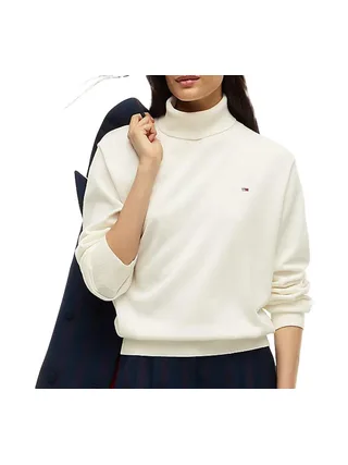 Pull Blanc Cassé Femme Tommy Hilfiger Essential 1