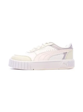 Basket Blanches/Mauves/Jaunes Fille Puma Carina Mia 1