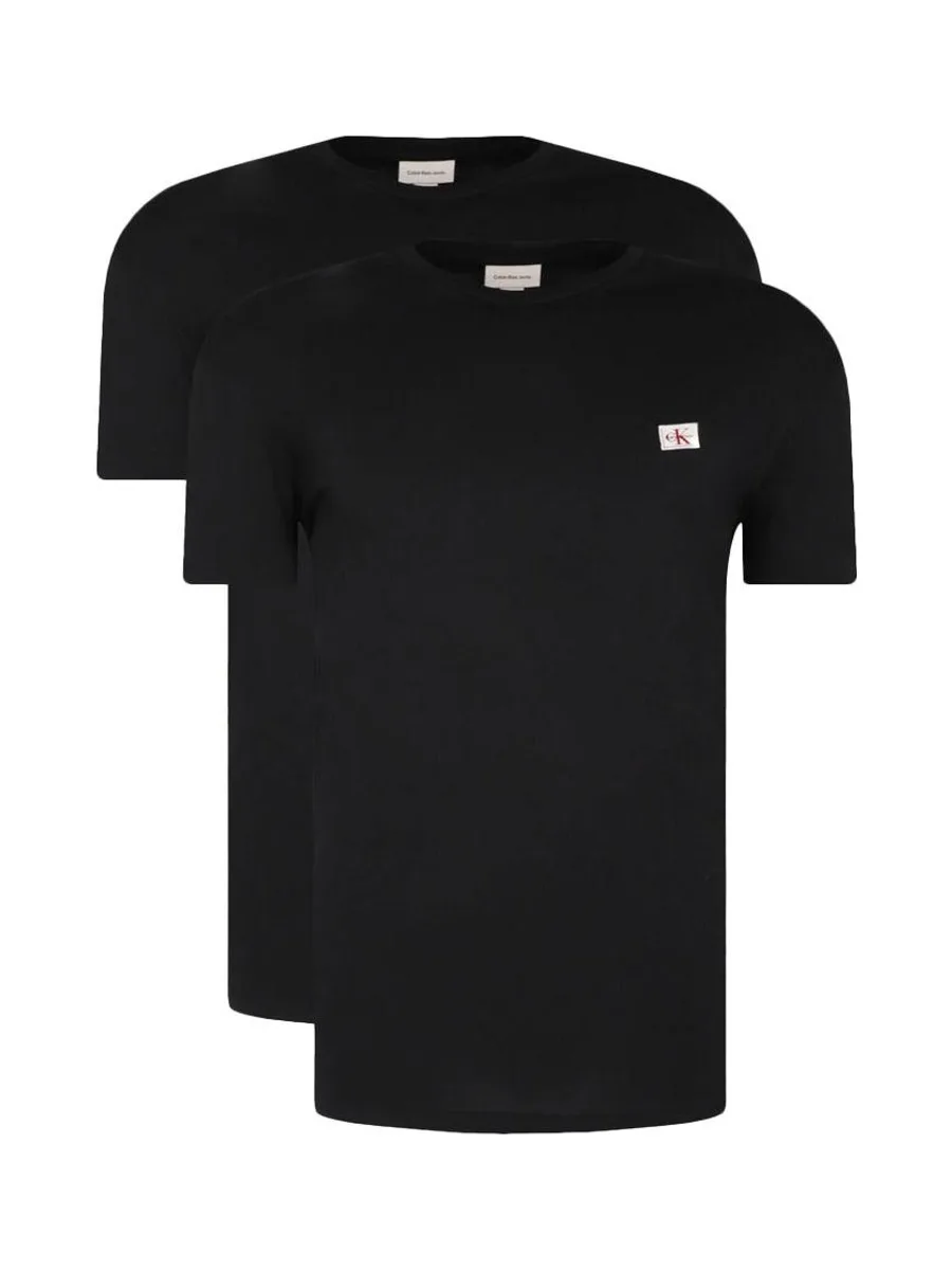 Lot de 2 T-shirts Noirs Homme Calvin Klein Jeans Ss Badge 2