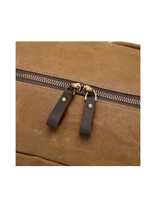 BOB - Sac de voyage en cuir véritable et toile enduite - Bleu 15
