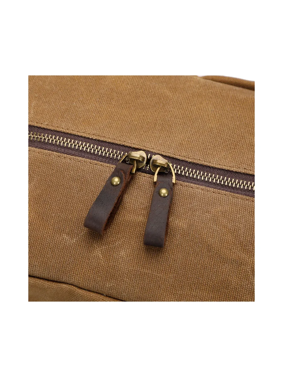 BOB - Sac de voyage en cuir véritable et toile enduite - Bleu 15