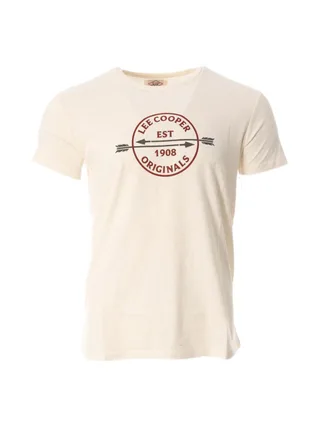 T-shirt Beige Homme Lee Cooper Olaz 1