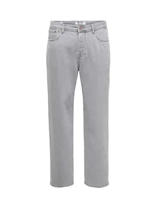 Jeans Large Gris Homme Only & Sons Jax Box Tai 1