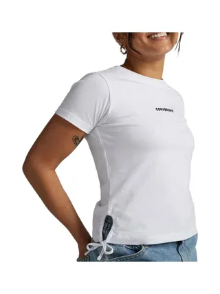 T-Shirt Blanc Femme Converse Wordmark 1