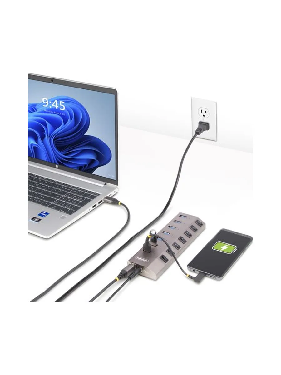 Startech 7-Port Self-Powered USB-C Hub 12