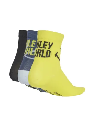 x3 Lot de deux paires de chaussettes Jaune/Noir Garçon Adidas Smiley Socks 2