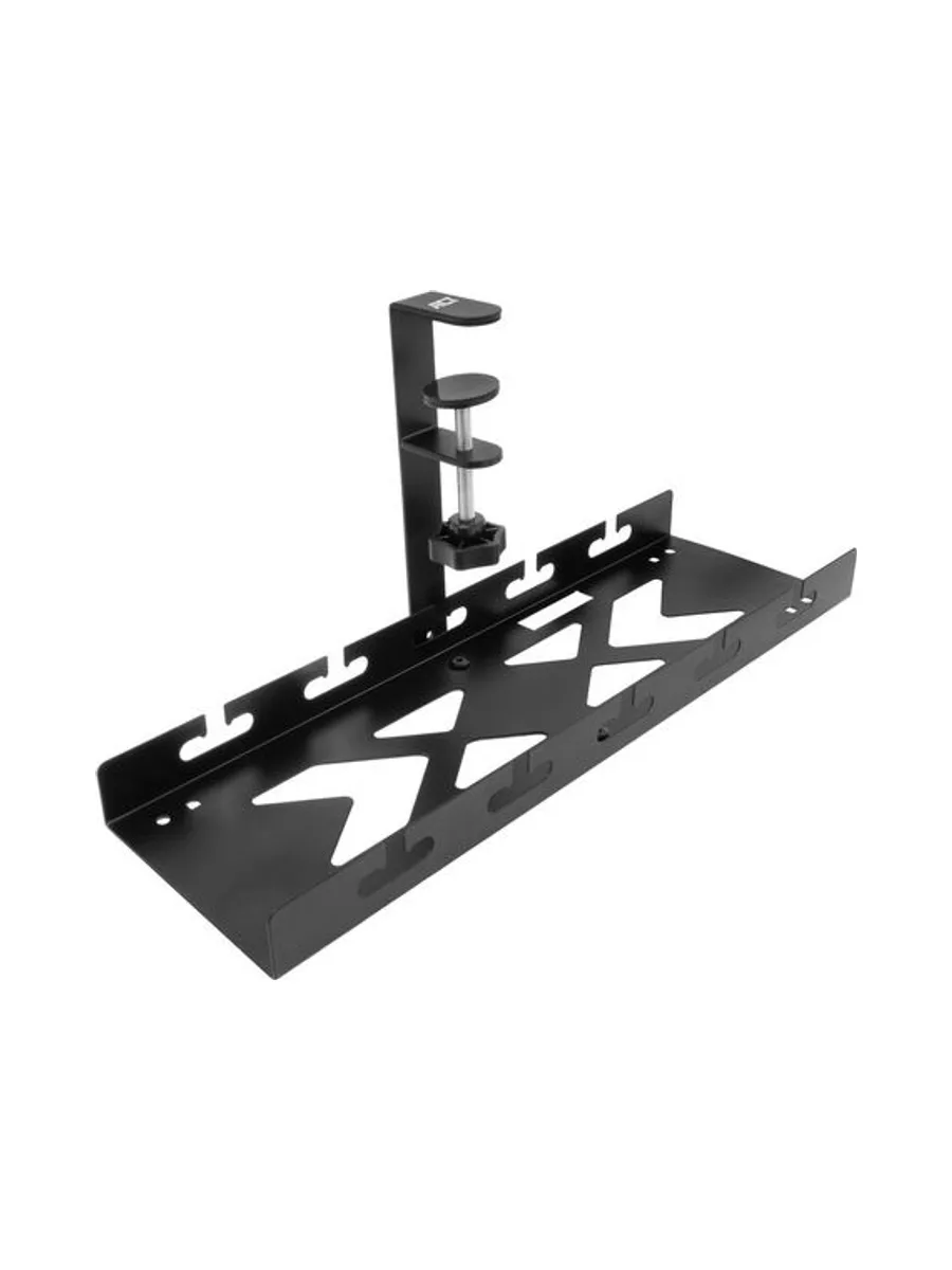 Under-desk cable management tray with cl 1