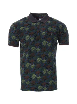 Polo Noir/Vert/Bleu Homme RMS26 91314 1