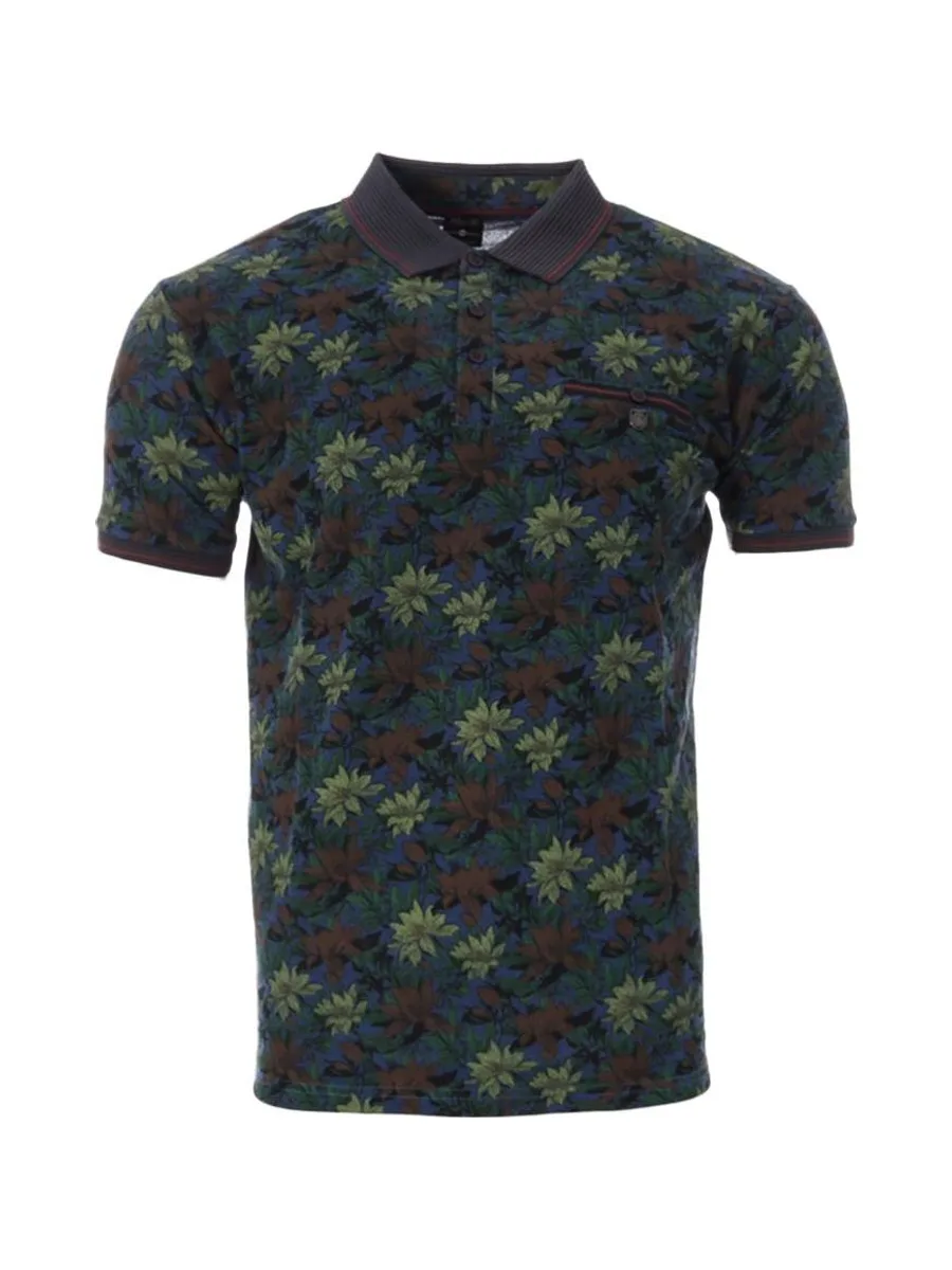Polo Noir/Vert/Bleu Homme RMS26 91314 2