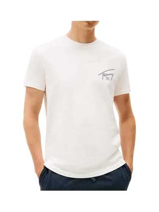 T-Shirt Blanc Homme Tommy Hilfiger Backpri 1