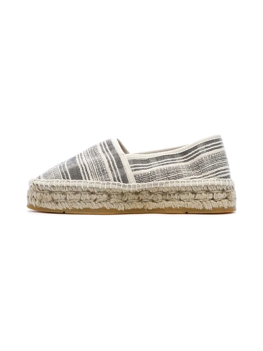 Espadrilles Blanches/Noires Femme Pare Gabia Aduna 2