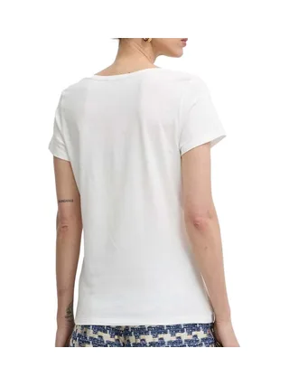 T-shirt Blanc/Doré Femme Morgan DYOU 2