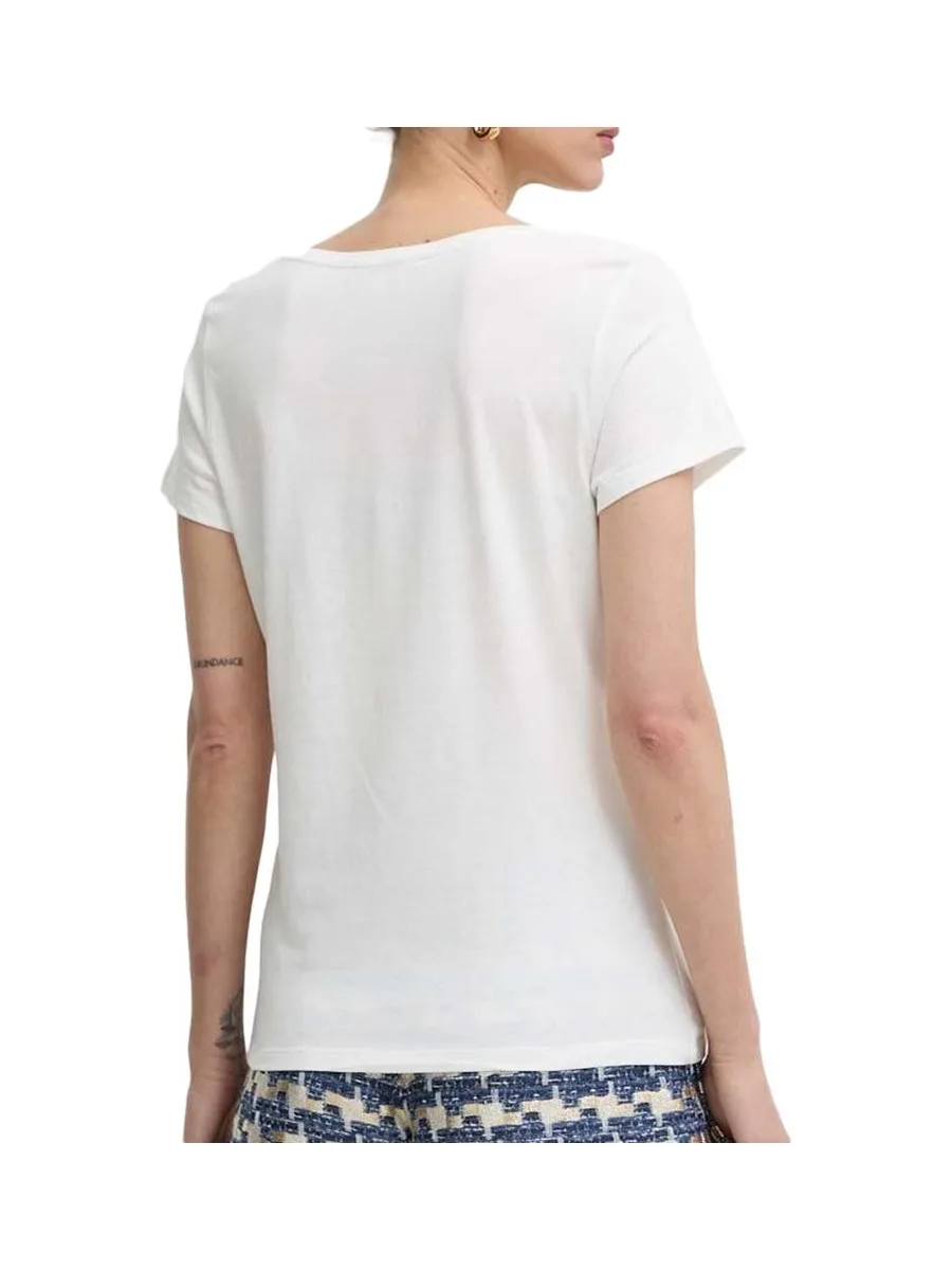 T-shirt Blanc/Doré Femme Morgan DYOU 3