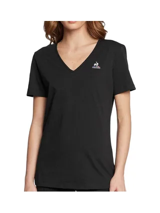 T-shirt Noir Femme Le Coq Sportif Ess Tee Ss Col 1