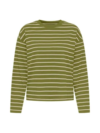 T-Shirt Manches Longues Vert Femme Only Happy 1