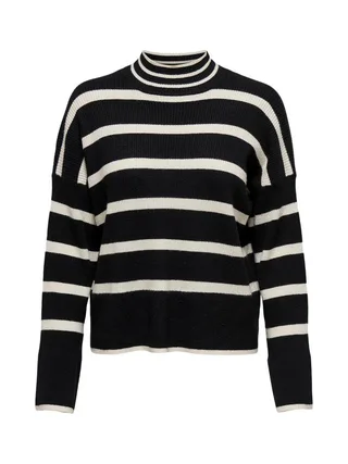 Pull Noir/Beige Femme Only Libi 2