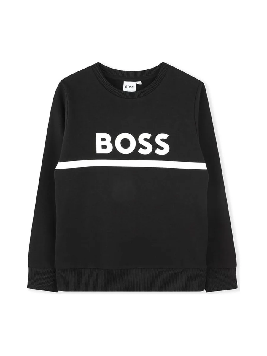 Sweat Noir Garçon Hugo Boss J52732 2