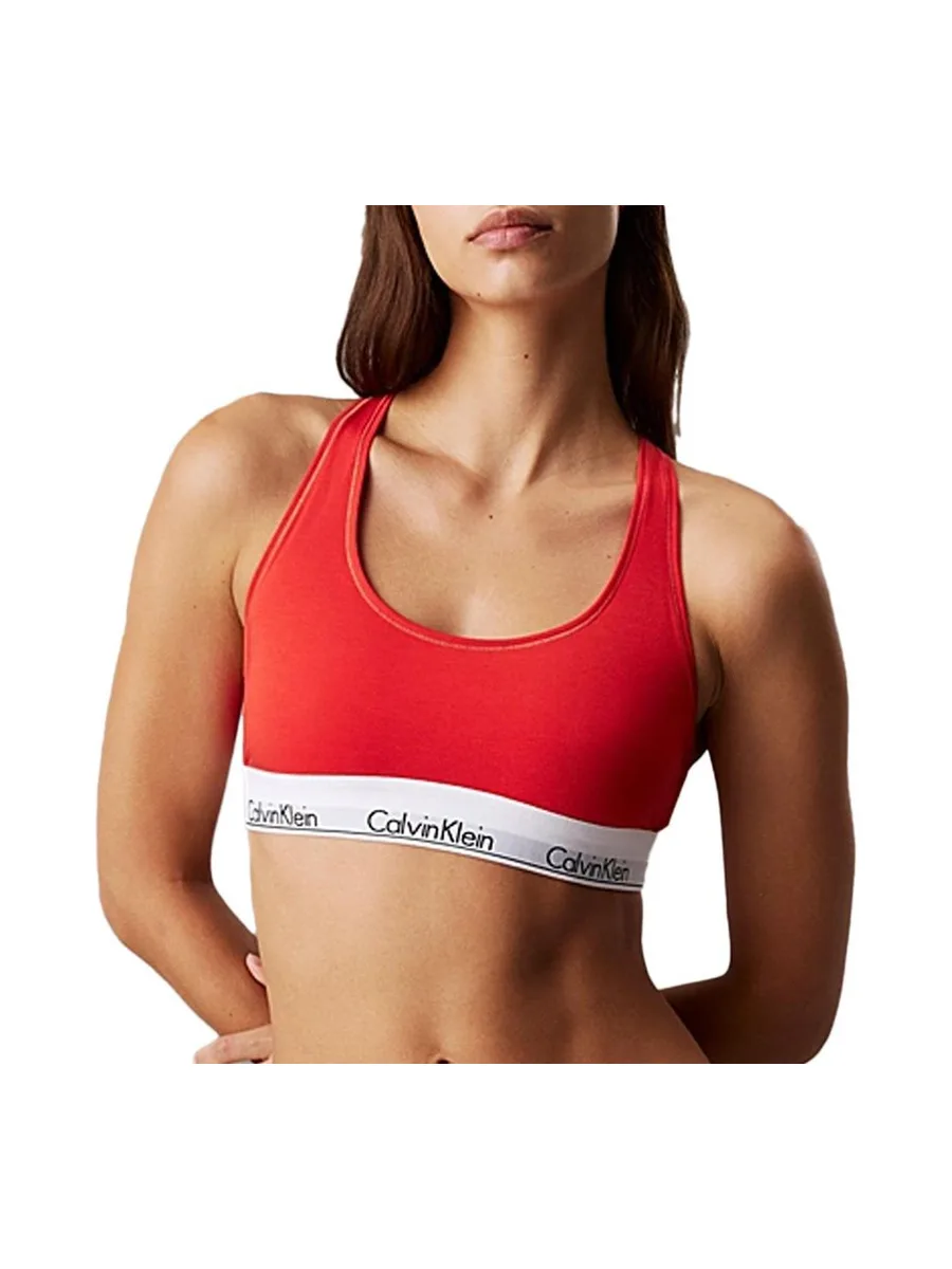 Brassière Rouge Femme Calvin Klein Jeans Unlined 0000F3785E 2