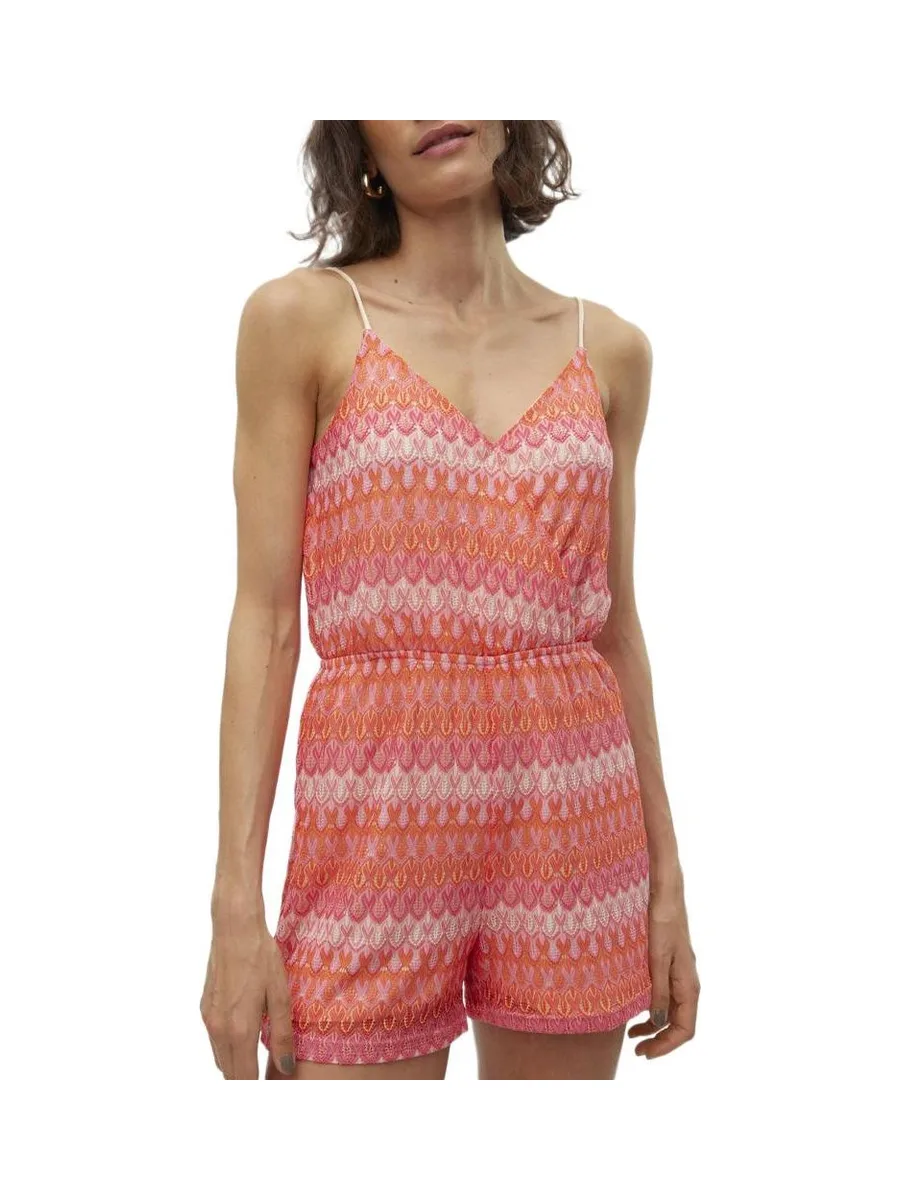 Combi-Short Rose/Rouge Femme Vero Moda Dicte Singlet 2