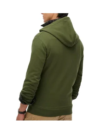 Sweat Zippé Kaki Homme Superdry Plain Hood 2