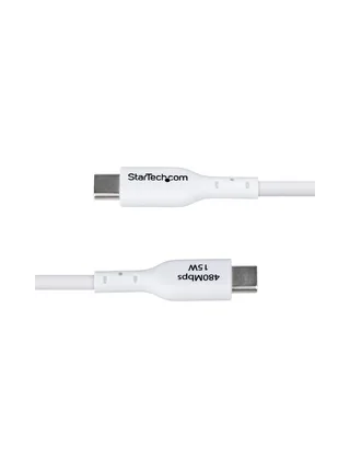 2m White USB-A to USB-C Charging Cable 5