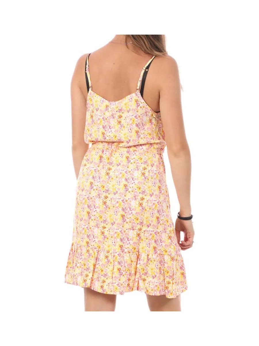 Robe Rose/Jaune Femme Vero Moda Easy Singlet 2